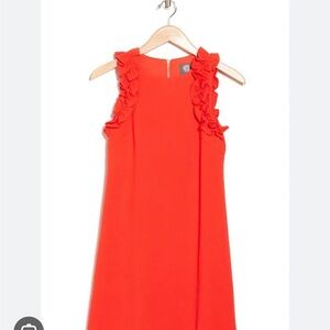 Vince Camuto - Ruffle Shift Dress - Orange - Size 0